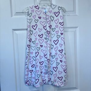 Halo SleepSack Wearable Blanket Medium 6-12 Month Back to Sleep White Pink Heart